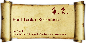 Herlicska Kolombusz névjegykártya